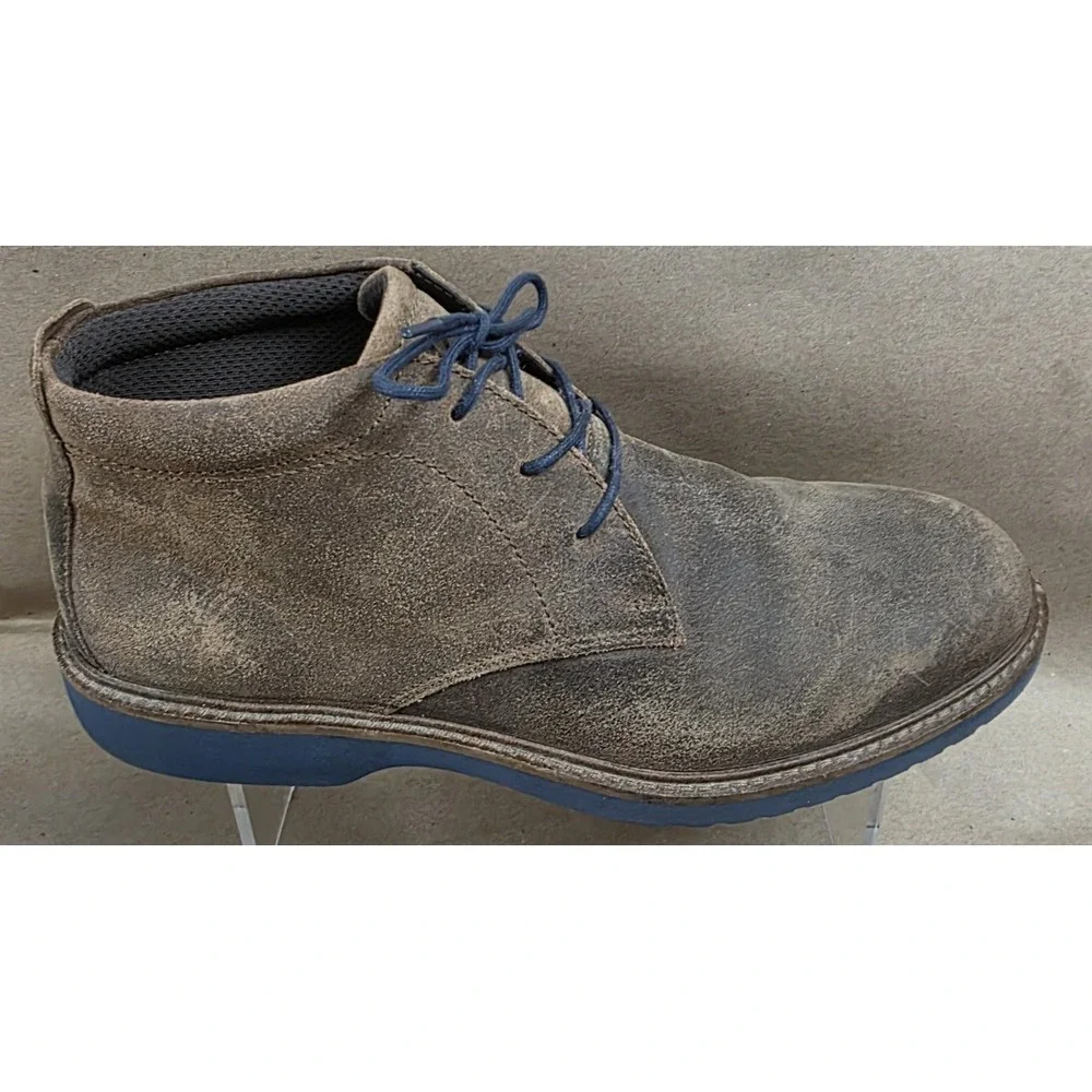 Ecco Jeremy (Sz 44 US 10) Hybrid Chukka Boots Brown Leather Lace Up Ankle